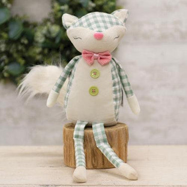 Buffalo Check Sitting Spring Fox - The Fox Decor